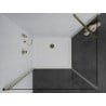 Mexen Pretoria swing shower cabin 80 x 100 cm, transparent, gold + Flat shower tray - 852-080-100-50-00-4010