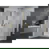 Mexen Pretoria cabina doccia battente 80 x 100 cm, trasparente, oro + piatto doccia Flat - 852-080-100-50-00-4010