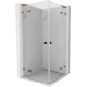 Mexen Lunar L Duo shower cabin hinged 115 x 115 cm, transparent, rose gold - 834L-115L-115P-60-00