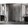 Mexen Lunar L Duo dušikabiin, vasak, hingedega, 120 x 70 cm, läbipaistev, roosa kuld - 834L-120L-070P-60-00