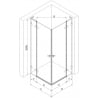 Mexen Lunar L Duo cabine de douche pivotante gauche 120 x 80 cm, transparent, or rose - 834L-120L-080P-60-00