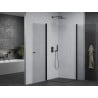 Mexen Pretoria Duo Duschkabine schwenkbar 80 x 80 cm, transparent, schwarz - 852-080-080-70-00-02