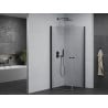 Mexen Pretoria Duo cabine de douche battante 80 x 80 cm, transparent, noir - 852-080-080-70-00-02