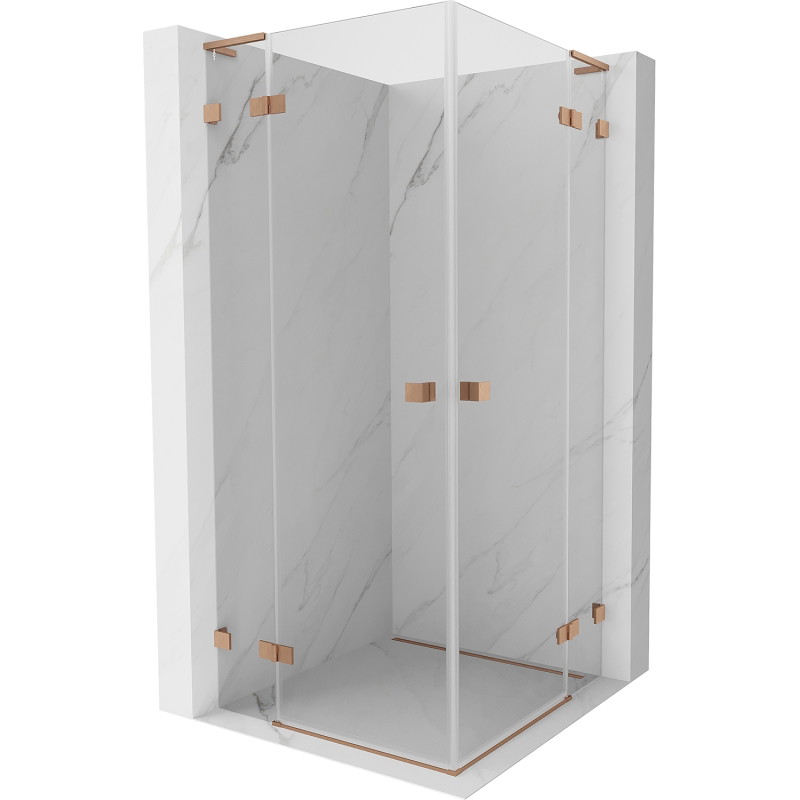 Mexen Lunar L Duo avatav dušinurk 70 x 70 cm, läbipaistev, harjatud vask - 834L-070L-070P-65-00