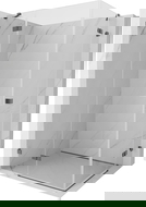 Mexen Lunar Duo Duschkabine Schwingtür links 100 x 80 cm, transparent, gebürstetes Gun Gray - 834-100L-080P-66-00