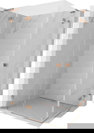 Mexen Lunar L Duo cabina doccia ad anta sinistra 85 x 70 cm, trasparente, rame spazzolato - 834L-085L-070P-65-00