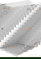 Mexen Lunar L Duo draaideur doucheromp links 85 x 80 cm, transparant, geborsteld koper - 834L-085L-080P-65-00