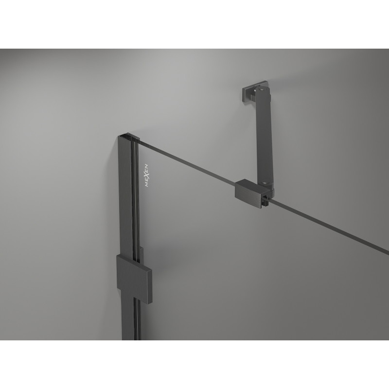 Mexen Lunar Duo tuš kabina s dvostrukim vratima lijeva 105 x 85 cm, prozirna, gun gray brušena - 834-105L-085P-66-00