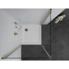 Mexen Pretoria Cabina doccia a battente Duo 90 x 90 cm, trasparente, oro + piatto doccia Flat - 852-090-090-50-02-4010G