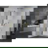 Mexen Pretoria Duo cabina doccia a battente 90 x 90 cm, trasparente, oro + piatto Flat - 852-090-090-50-02-4010G