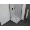 Mexen Pretoria Cabina doccia a battente Duo 90 x 90 cm, trasparente, oro + piatto doccia Flat - 852-090-090-50-02-4010G