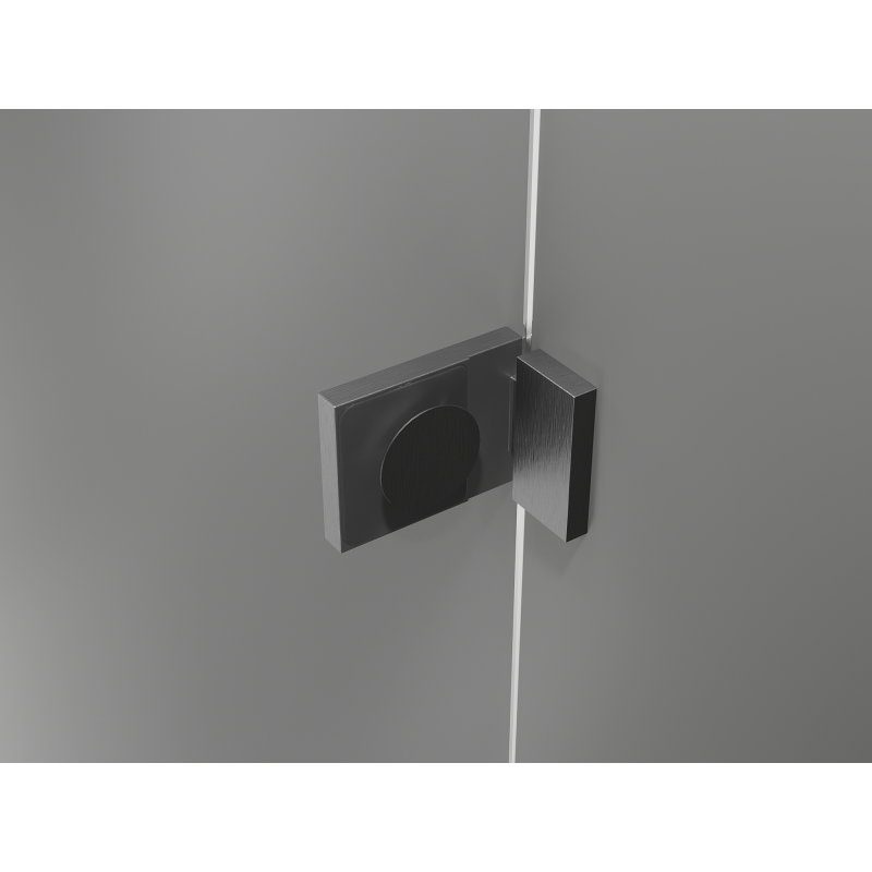 Mexen Lunar Duo Hinged Shower Enclosure Left 115 x 85 cm, Transparent, Brushed Gun Gray - 834-115L-085P-66-00