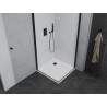 Mexen Pretoria Duo draaideur douchecabine 70 x 70 cm, transparant, zwart + Flat douchebak - 852-070-070-70-02-4010B