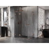 Mexen Lunar L Duo left swing shower cabin 105 x 95 cm, transparent, brushed copper - 834L-105L-095P-65-00