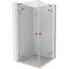 Mexen Lunar L Duo hinged dušikabiin 105 x 105 cm, läbipaistev, harjatud vask - 834L-105L-105P-65-00