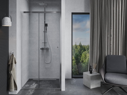 Mexen Apia 130 cm lükandduššiuks, läbipaistev, kroom - 845-130-000-01-00
