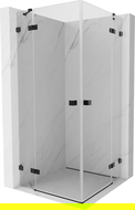 Mexen Lunar Duo Duschkabine Schwenktür 95 x 95 cm, transparent, schwarz - 834-095L-095P-70-00