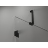 Mexen Lunar Duo tuš kabina s lijevim zakretnim vratima 100 x 70 cm, prozirna, crna - 834-100L-070P-70-00