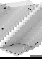 Mexen Lunar Duo cabine de douche pivotante gauche 100 x 80 cm, transparent, noir - 834-100L-080P-70-00