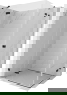 Mexen Lunar Duo draaideur douchecabine 100 x 80 cm, transparant, zwart - 834-100L-080P-70-00