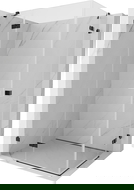 Mexen Lunar Duo draaideur douchecabine links 100 x 80 cm, transparant, zwart - 834-100L-080P-70-00