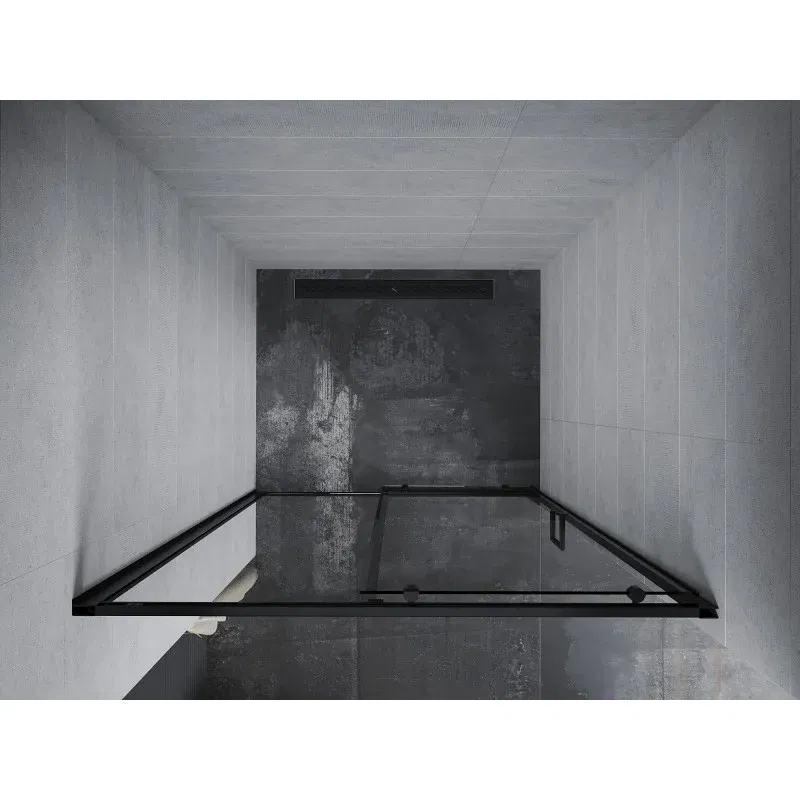 Mexen Apia Schiebetüren 140 cm, transparent, schwarz - 845-140-000-70-00