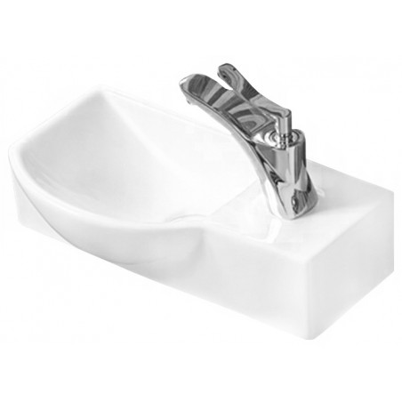 Mexen Hugo lavabo sobre encimera izquierdo 40 x 22 cm, blanco - 21254000L
