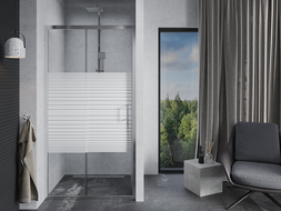 Mexen Apia porte de douche coulissante 115 cm, bandes, chrome - 845-115-000-01-20