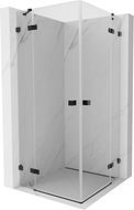 Mexen Lunar Duo klizni tuš kabina 110 x 110 cm, prozirna, crna - 834-110L-110P-70-00