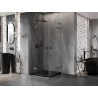 Mexen Lunar L Duo pööratav dušikabiin 70 x 70 cm, läbipaistev, harjatud relvateras - 834L-070L-070P-66-00