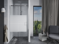 Mexen Apia sliding shower door 125 cm, stripes, chrome - 845-125-000-01-20