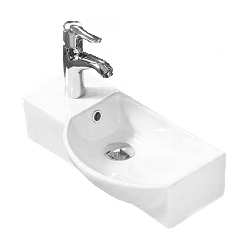 Mexen Hugo lavabo de comptoir droit 45 x 24 cm, blanc - 21254500R