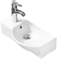 Mexen Hugo countertop washbasin right 45 x 24 cm, white - 21254500R