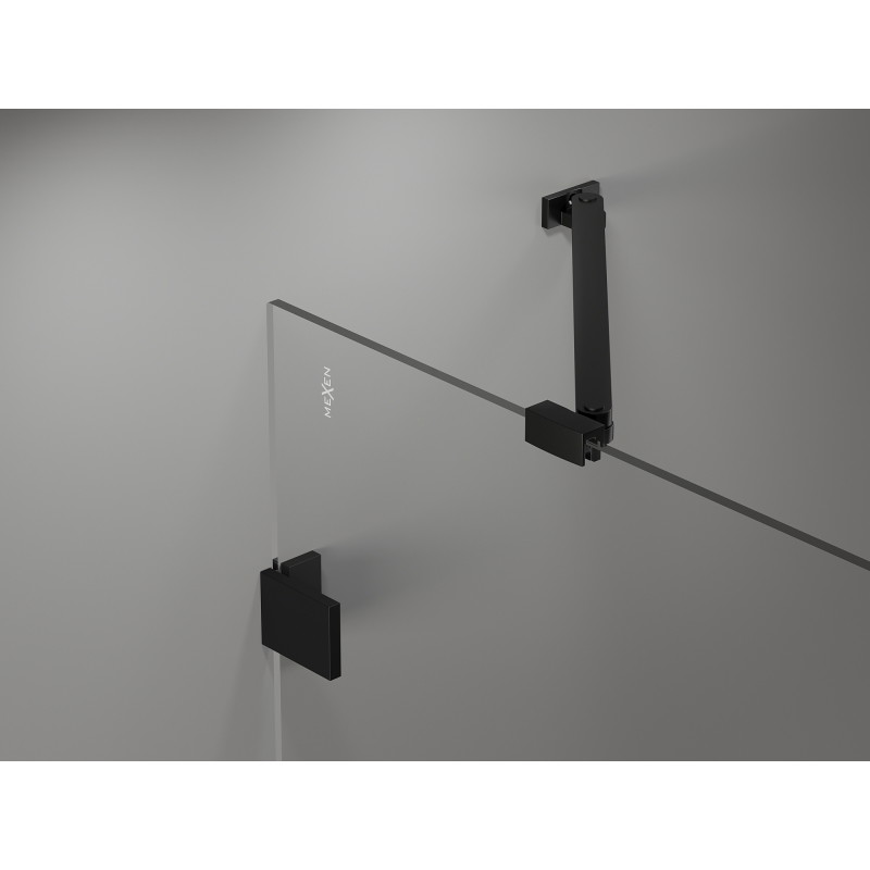 Mexen Lunar Duo kabina prysznicowa uchylna lewa 115 x 95 cm, transparent, czarna - 834-115L-095P-70-00