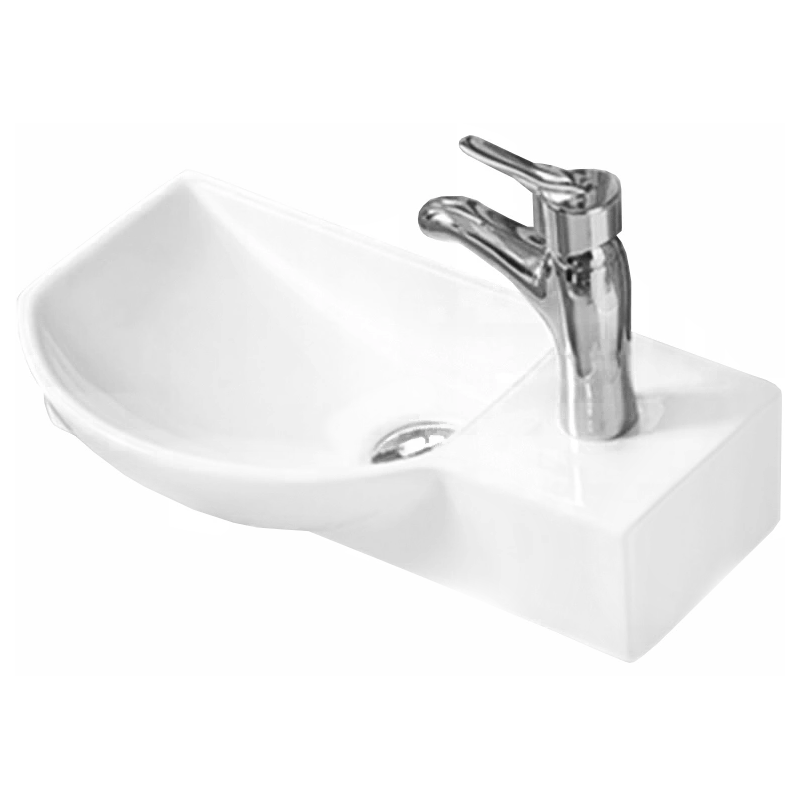 Mexen Hugo countertop washbasin left 45 x 24 cm, white - 21254500L