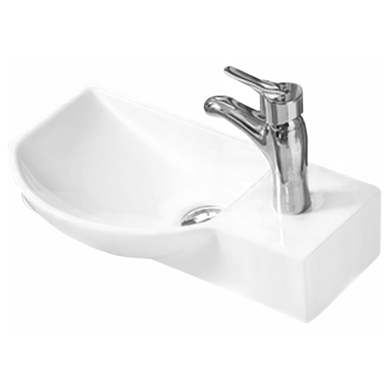 Mexen Hugo linkse opbouw wasbak 45 x 24 cm, wit - 21254500L
