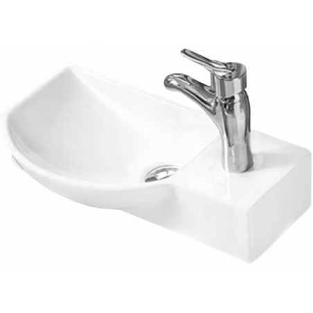Mexen Hugo linkes Aufsatzwaschbecken 45 x 24 cm, weiß - 21254500L