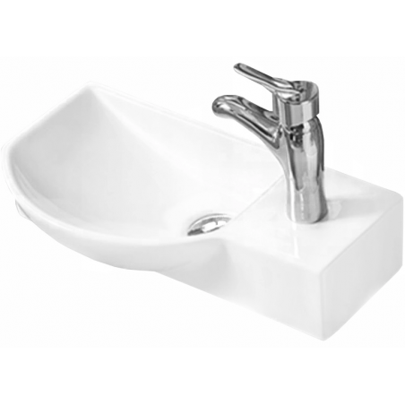 Mexen Hugo parempoolne tööpinna valamu 45 x 24 cm, valge - 21254500L