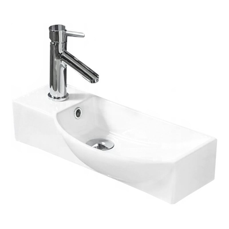 Mexen Hugo countertop basin right 50 x 23 cm, white - 21255000R