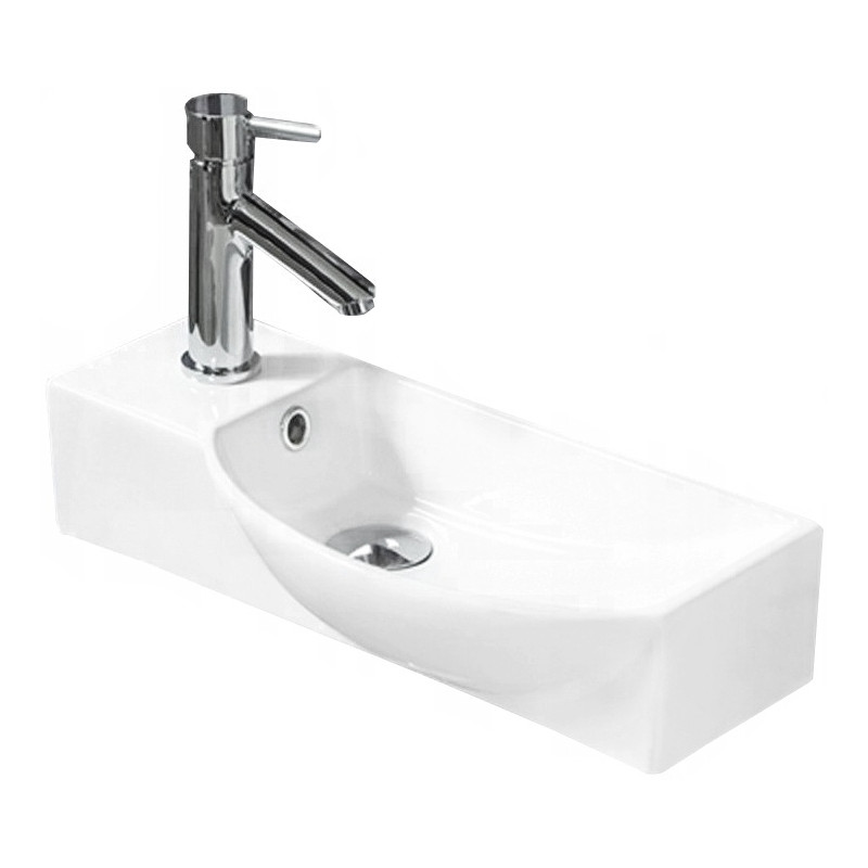 Mexen Hugo rechthoekige opbouw wasbak rechts 50 x 23 cm, wit - 21255000R