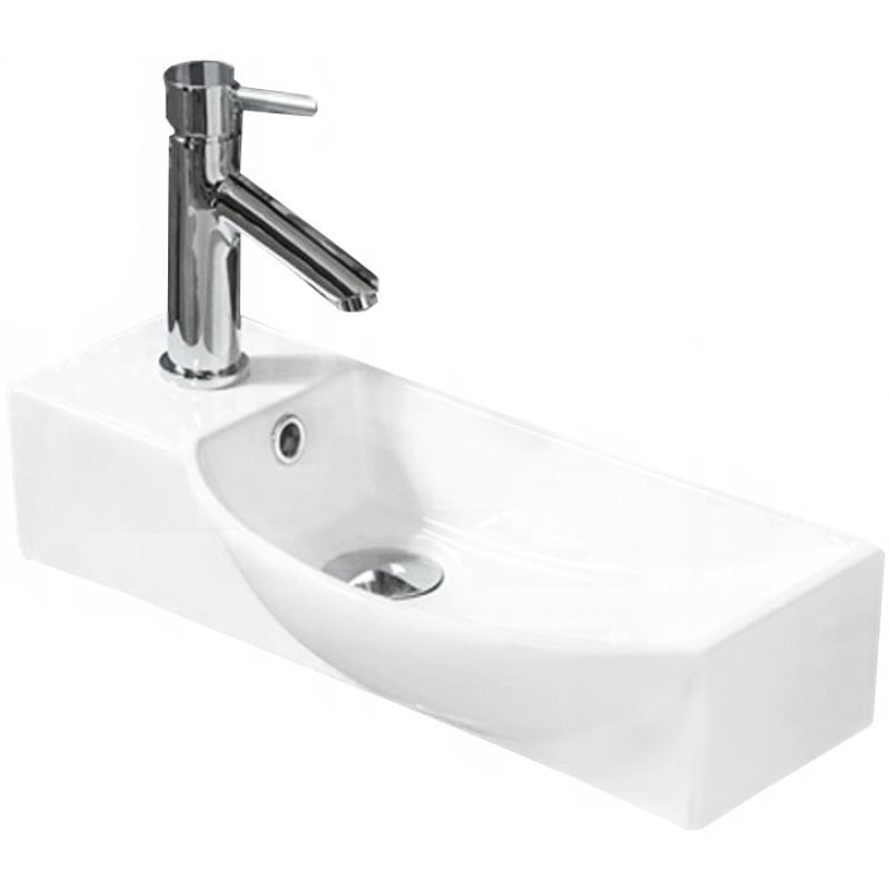 Mexen Hugo right countertop sink 50 x 23 cm, white - 21255000R