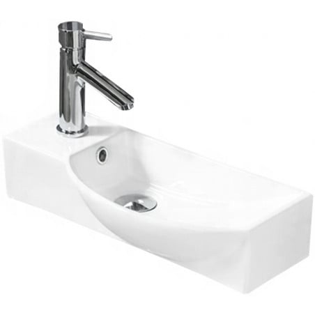 Mexen Hugo umywalka nablatowa prawa 50 x 23 cm, biała - 21255000R