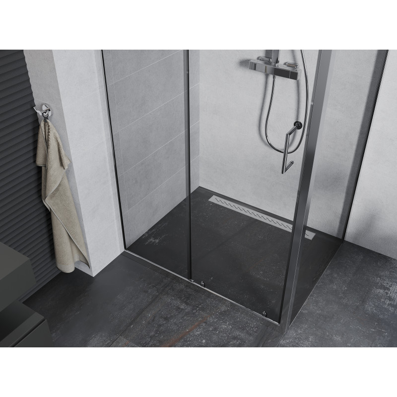 Mexen Apia Schiebeduschkabine 90 x 70 cm, transparent, Chrom - 840-090-070-01-00