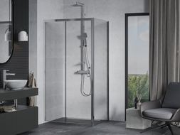 Mexen Apia sliding shower enclosure 90 x 80 cm, transparent, chrome - 840-090-080-01-00
