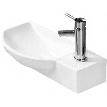 Mexen Hugo linkse opbouw wastafel 50 x 23 cm, wit - 21255000L