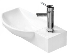 Mexen Hugo opzetwastafel links 50 x 23 cm, wit - 21255000L