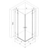 Mexen Lunar Duo left swing shower cabin 90 x 75 cm, transparent, gun metal - 834-090L-075P-95-00