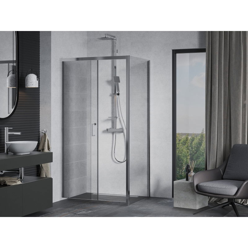 Mexen Apia cabine de douche coulissante 100 x 80 cm, transparent, chrome - 840-100-080-01-00