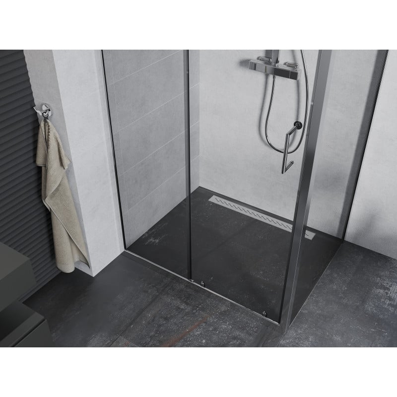 Mexen Apia sliding shower cabin 100 x 80 cm, transparent, chrome - 840-100-080-01-00