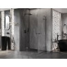 Mexen Lunar Duo tuš kabina s lijevim okretnim vratima 105 x 100 cm, prozirna, gun metal - 834-105L-100P-95-00